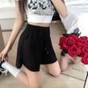 Latest Spring and Summer Lace-up High Waisted Double Pocket Relaxed Fit Large Size Everyday Pants for Women Versatile Wide-leg Everyday Shorts