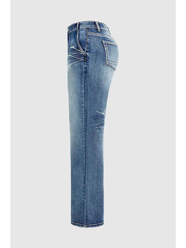 2026 Spring Women's High-Waisted Retro Wide-Leg Jeans - Washed, Faded, Loose, Straight, Floor-Length