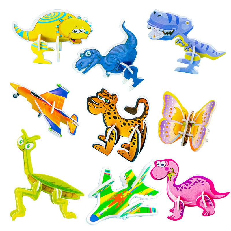 Building Children Toy Eps Material Diy Dinosaur Insect 3d Puzzle Learning Gift