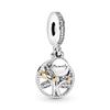 925 Silver Sparking Clear Spacer Star Flower Heart Clip Charm Beads Pendant Fit Bracelet Necklace
