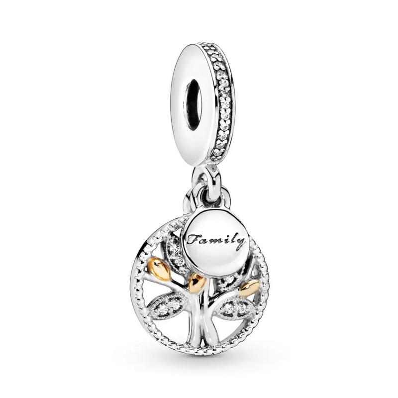 925 Silver Sparking Clear Spacer Star Flower Heart Clip Charm Beads Pendant Fit Bracelet Necklace