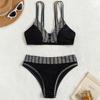 European & American Double Strap High Waist Bikini - 2025 Sexy Women's Swimwear