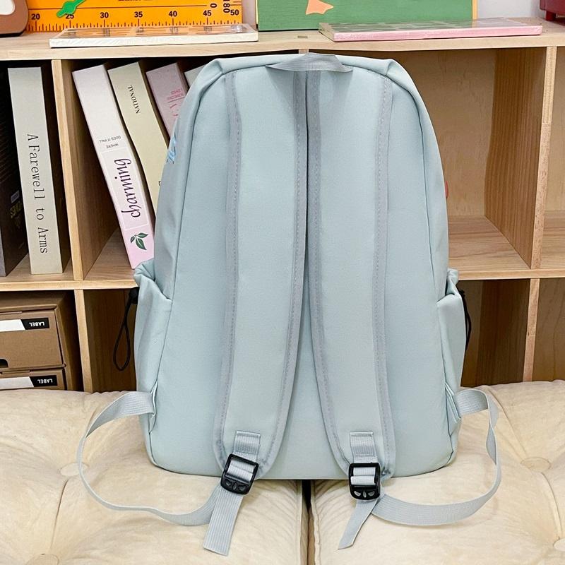 Student Schoolbag Women's Large Capacity Solid Color Backpack
