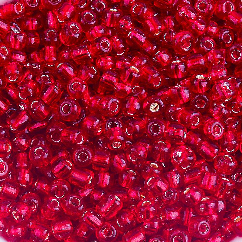 Versilberte 4mm farbige Glasperlen für DIY Armbänder und Accessoires