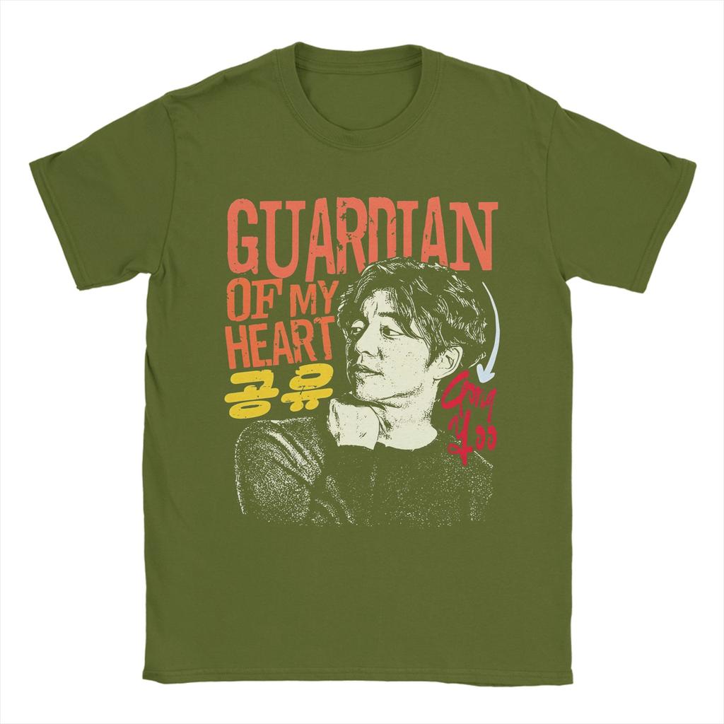 Funny Guardian of My Heart Gong Yoo  T Shirt Men Round Neck Short Sleeve Tops Shirts  Cotton Summer TopsTops