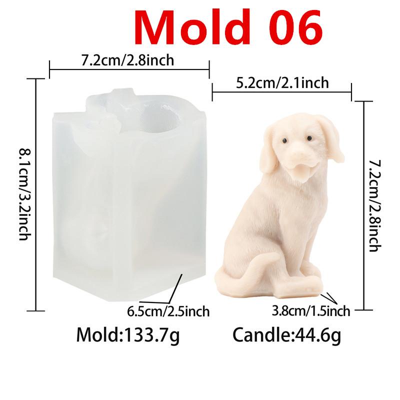 

Cute Shiba Inu Pet Dog Silicone Mold DIY Lying Dog Wearing Hat Dog Inu Shapes Designs Candle Gypsum Crafts Home Ornament Gift