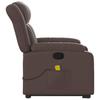 Recliner Chair with Lift Assist Brown Faux Leather