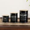 3 Canister Arrangement for Kitchen Counter Coffee Tea And Sugar Storage
