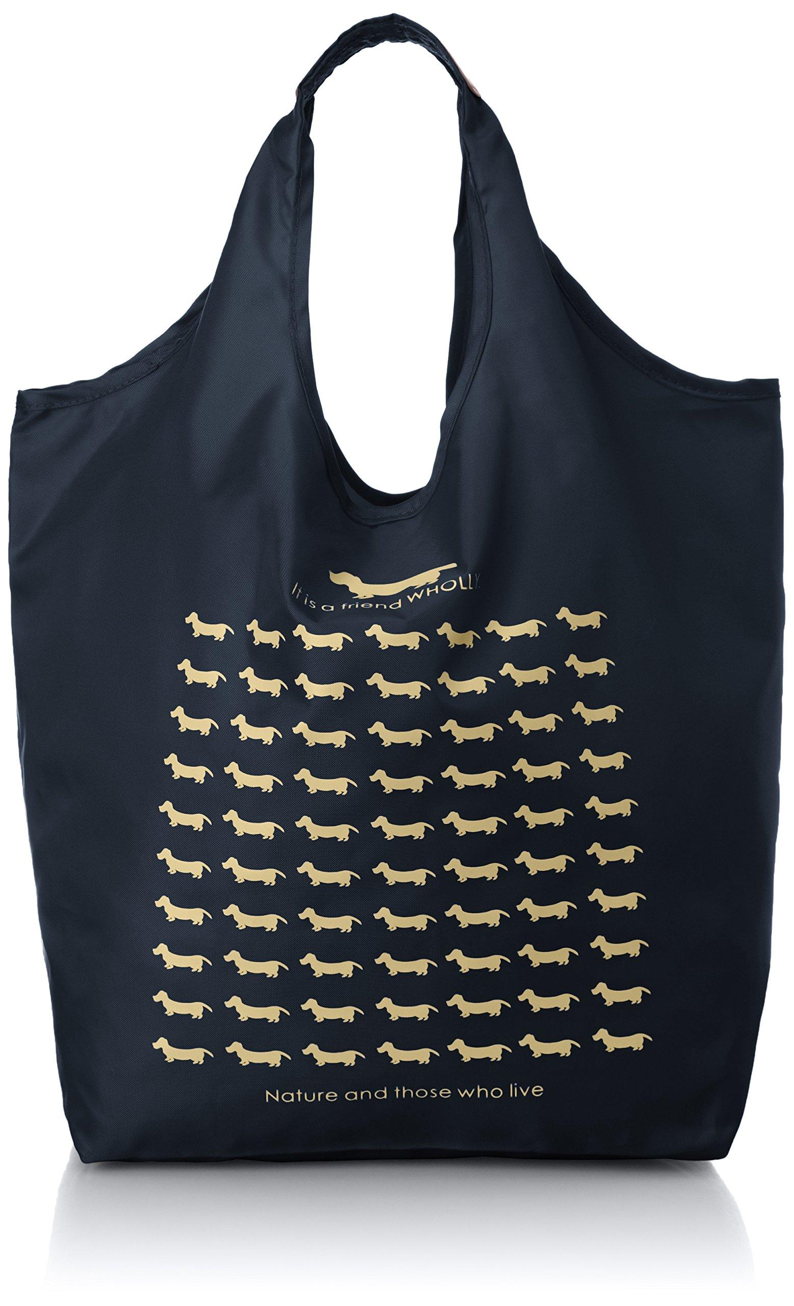 

Wally Tote Bag, Kuru Kuru Compact, 3L02-01, Navy