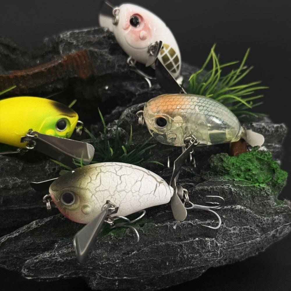 45mm Length Cicada Fishing Lure Floating Body Metal Blade Bait Cicada Lure Saltwater Fishing