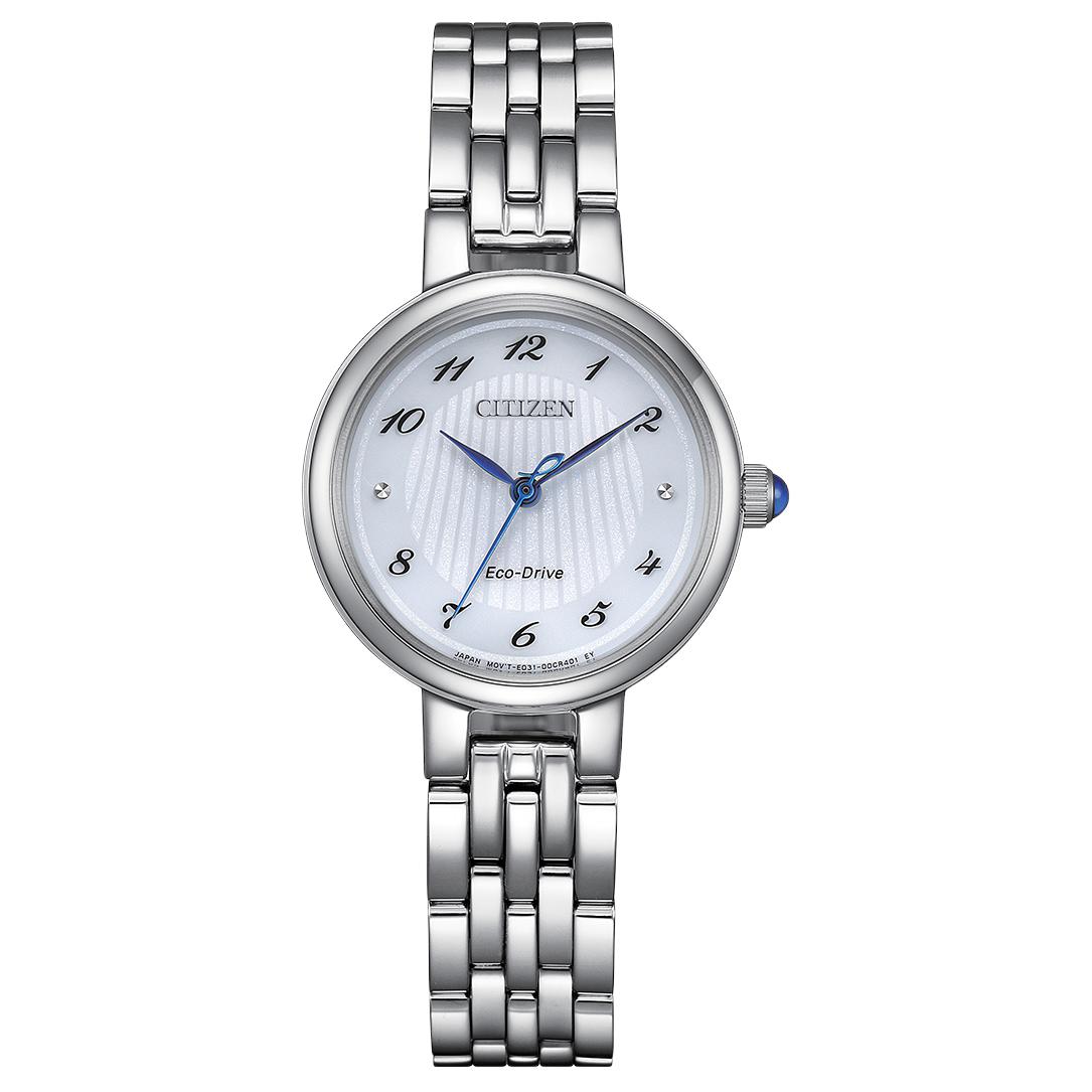 CITIZEN L 50m Water Resistant Light Powered Quartz Movement Stainless Steel Strap Watch EM0990-81A White Dial