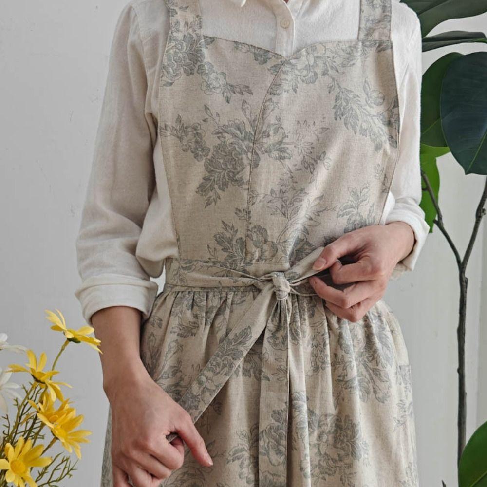 Elegante Reinigungs-Schürze mit Taschen Kochschürze Strapazierfähige Küchenschürze Garten