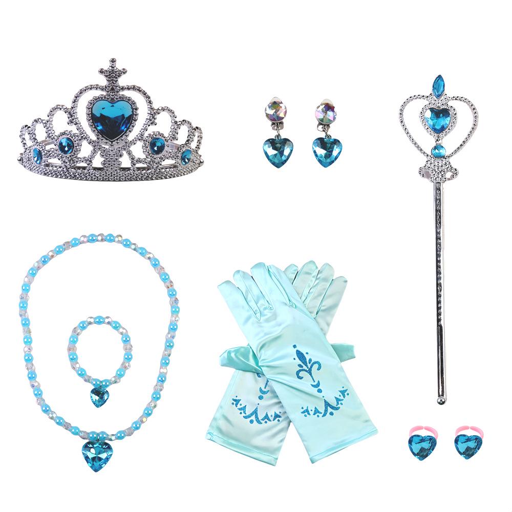 Frozen Princess Dress-Up Set: Necklace, Crown & Fairy Wand for Kids