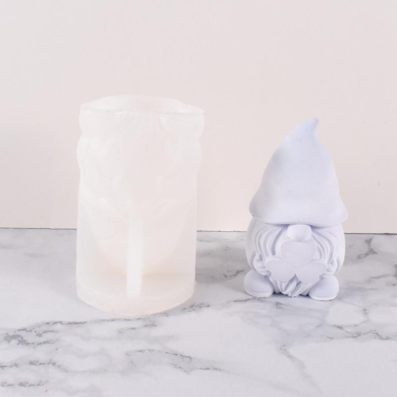 Christmas Gnome Candle Silicone Mold for DIY Candle Soap Plaster Desk Ornament Gnome Ornament Christmas Party Decor