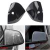 Side Rearview Mirror Cover Trim For   Tesla Model Y Exterior Parts Kits , ABS Gloss Black