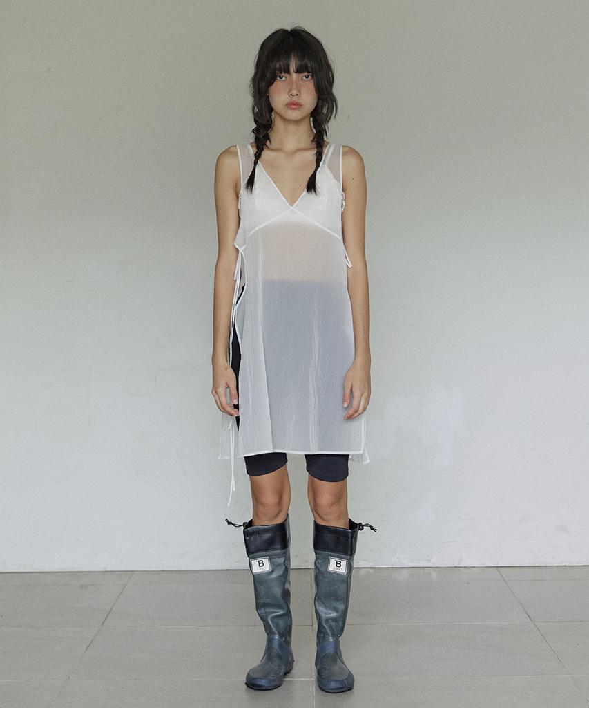 Hocus Pocus Sheer Layered Dress / White