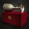 Handcrafted Brass Chalice  Medieval Style Wine Goblet, Engraved Detailing