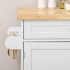 Kitchen Trolley Serving Cart Kitchen Island 1 Spice Rack 1 Towel Holder 109 Cm X 40 Cm X 89 Cm White