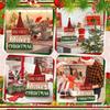 Christmas Wooden Desktop Ornaments Detachable Wooden Desktop Ornaments Scene Dress Props Decorations