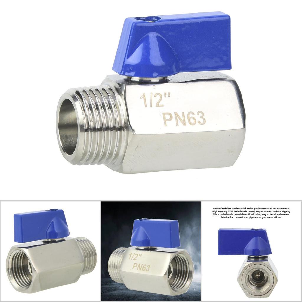 Edelstahl BSPP Innengewinde Außengewinde 2-Wege Absperrkugelhahn für Wasserrohranschluss(Geben Sie C ein)