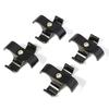4pcs Black AN -6 AN6 14MM Braided Hose Separator Clamp Fitting Adapter Bracket