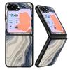 Colorful Marble Case For Samsung Galaxy Z Flip 8 7 6 5 Flip8 Flip7 Flip6 Luxury Leather Skin Hard Folding Phone Cover