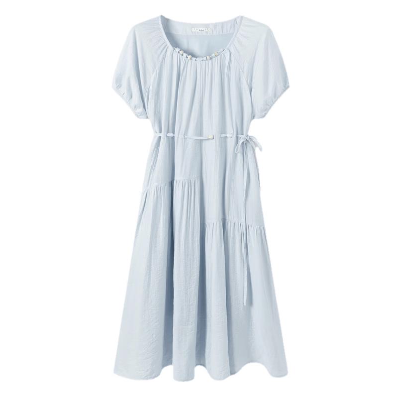 TonLion Women s French Style Drawstring Dress L