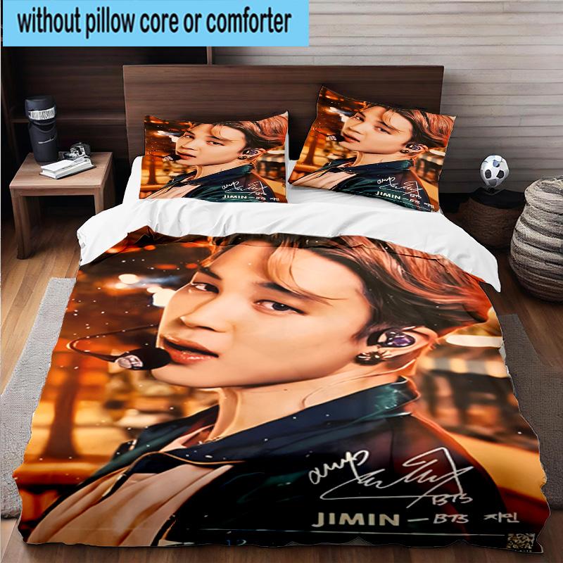 3 Stück K-Pop Musikgruppe 3 Stück Bettwäsche, inklusive 3 Stück Bettbezug und 2 Stück Kissenbezüge. Perfekt für Weihnachten, ideal für Schlafzimmer, Wohnheimzimmer