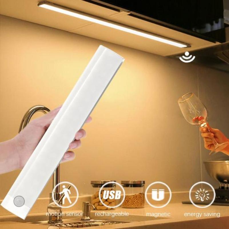 Motion Sensor Light Wireless LED Night Light USB Rechargeable Night Lamp For Kitchen Cabinet Wardrobe Lamp Staircase Backlight