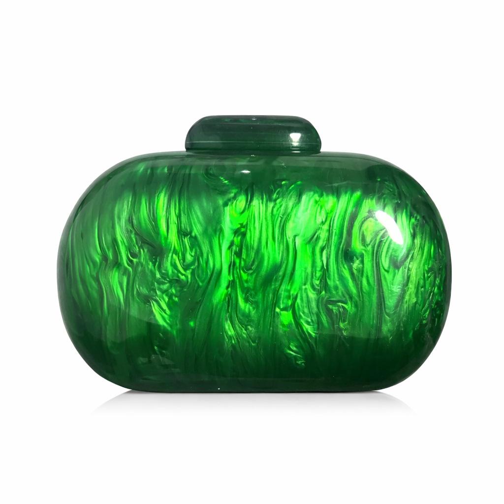 Women'S Bag Oval Shell Goose Egg Acrylic Fashion Dinner Bag Shoulder Oblique Span Bag