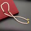 Pink Imitation Jade Beaded Bracelet - Fashionable Design, Single Strand Women's Gift Bracelet for Friends.