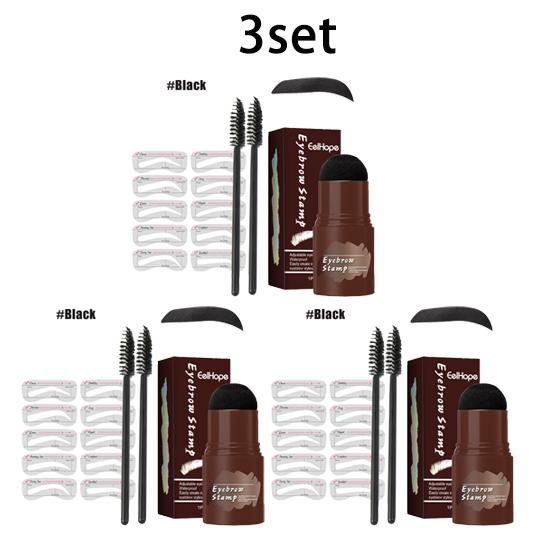EELHOE black hairline eyebrow powder set lazy multi-purpose shadow powder eyebrow hairline filling waterproof daily makeup 1set