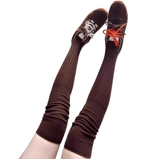 Over The Knee Boot Stocking for Women Slouch Top Thick Cotton Knit Thigh High Socks Winter Autumn Leg Warmers