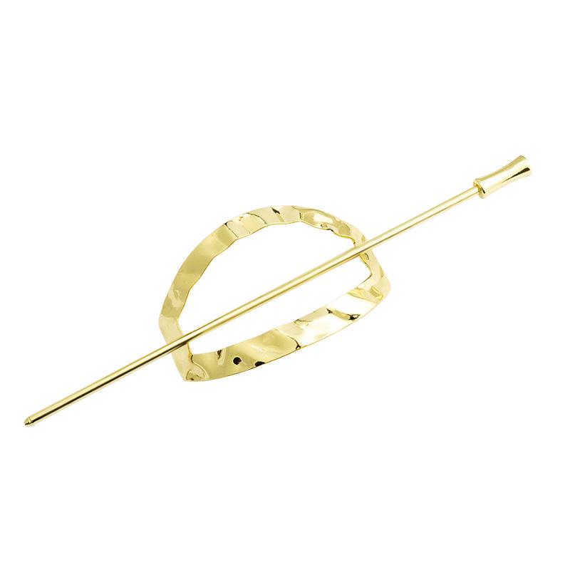 Korean Dongdaemun Geometric Metal Hair Stick: Vintage, Elegant Updo Hairpin Accessory
