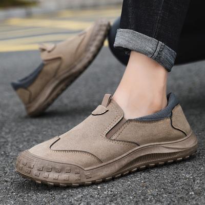 Men's Shoes Spring New Breathable Comfortable Lazy Shoes Men's Casual Single Shoes Fashion Trend Solid Color Soft-soled Sports Shoes
