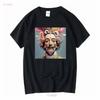 SALVADOR DALI T-SHIRT abstrakt Surrealismus Herren Jungen Neu Lang- oder Kurzarm Vintage Gewaschen Weich homme Atmungsaktiv Leicht