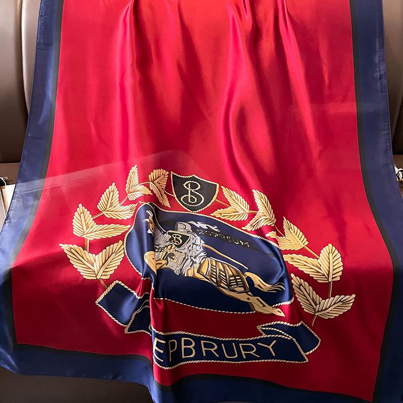 

Popular The Four Seasons Bandanna Luxury Style 180X90CM Scarves Sunscreen Design New Shawls Women Beach Square Silk Scarf 180X90CM