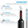 Wine Cooling Rod Stainless Frozen Stick Beer Chiller Stick Ice Wine Cooler 4 in 1 Wine Cooling w/ Wine Pourer Stopper Cutter