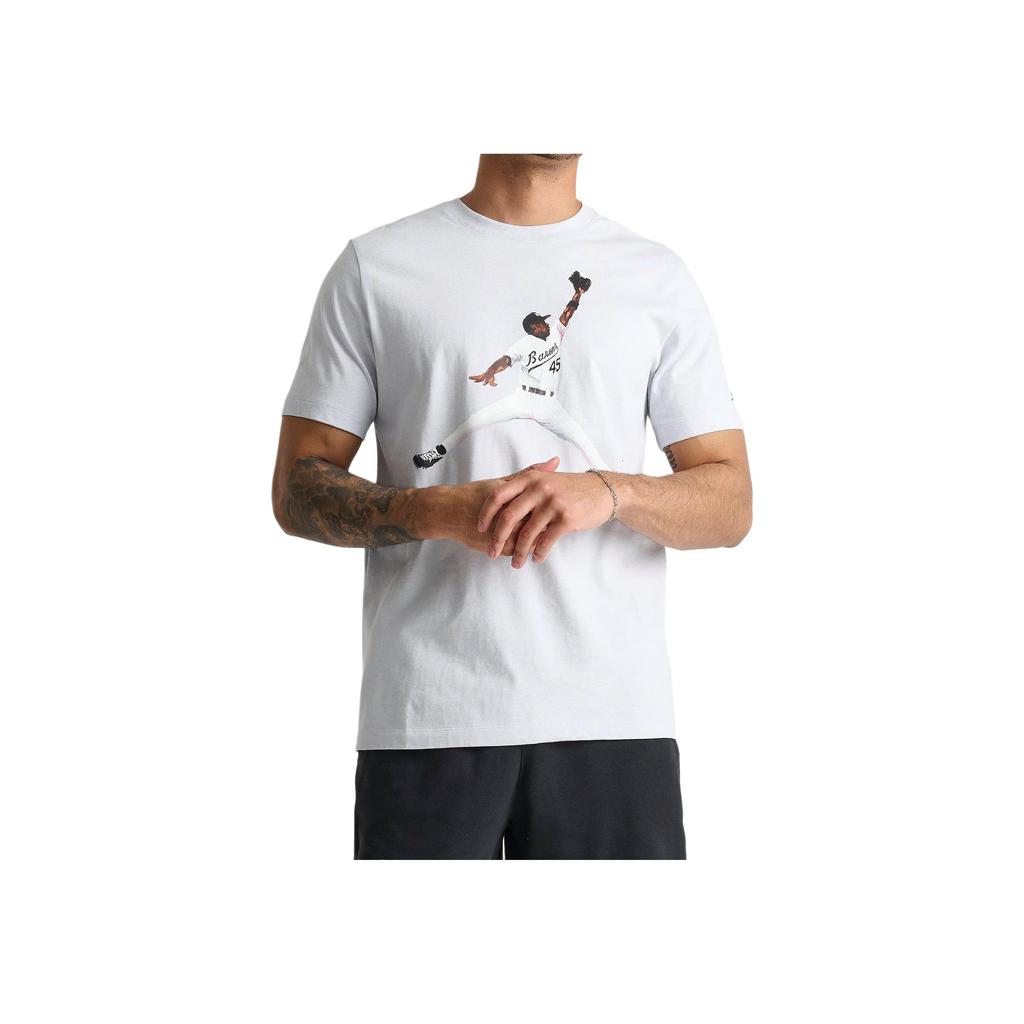 Jordan Camiseta de Manga Corta y Cuello Redondo Casual Flight MVP para Hombre Tops Gris FN5990-043