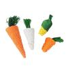 Pet Bunny & Cat Teething Toy - Woven Straw Carrot for Boredom Relief, Suitable for Guinea Pigs & Chinchillas.