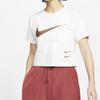 Nike Sportswear Swoosh Logo Short Sleeve T-Shirt Women Tops White CW4321-100