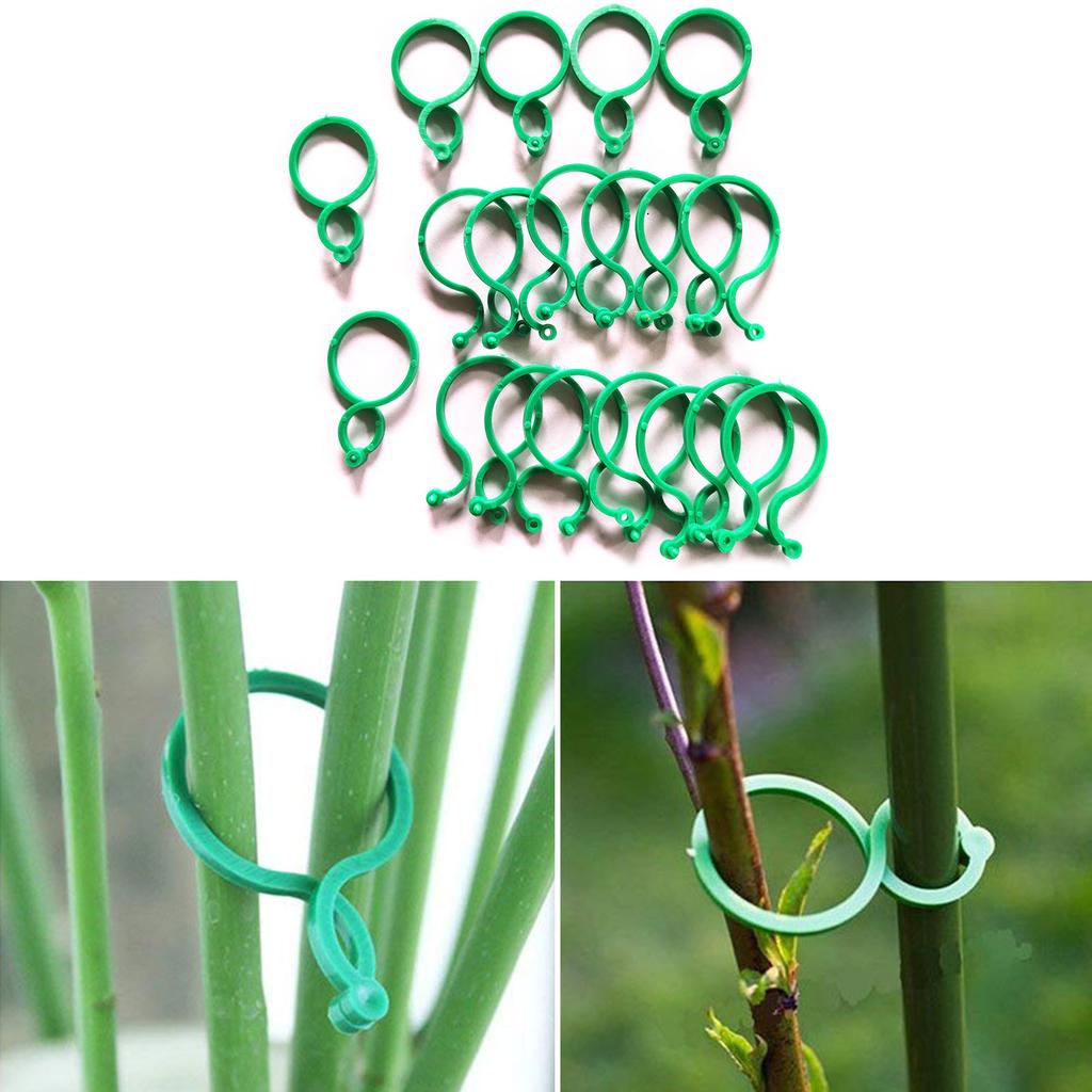 50Pcs Garden Vine Strapping Clips Plant Bundled Buckle Rings Holder Tomato Garden Plant Stand Garden Decors Accessories
