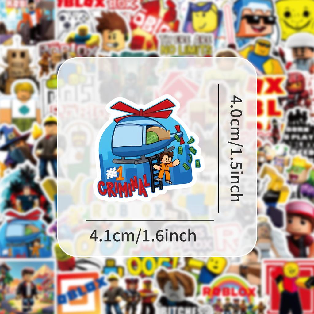 Roblox 60pcs Classic Sticker Surrounding Toys Doodle Stickers Cartoon Decorative Notebook Skateboard Decals Gift For Children