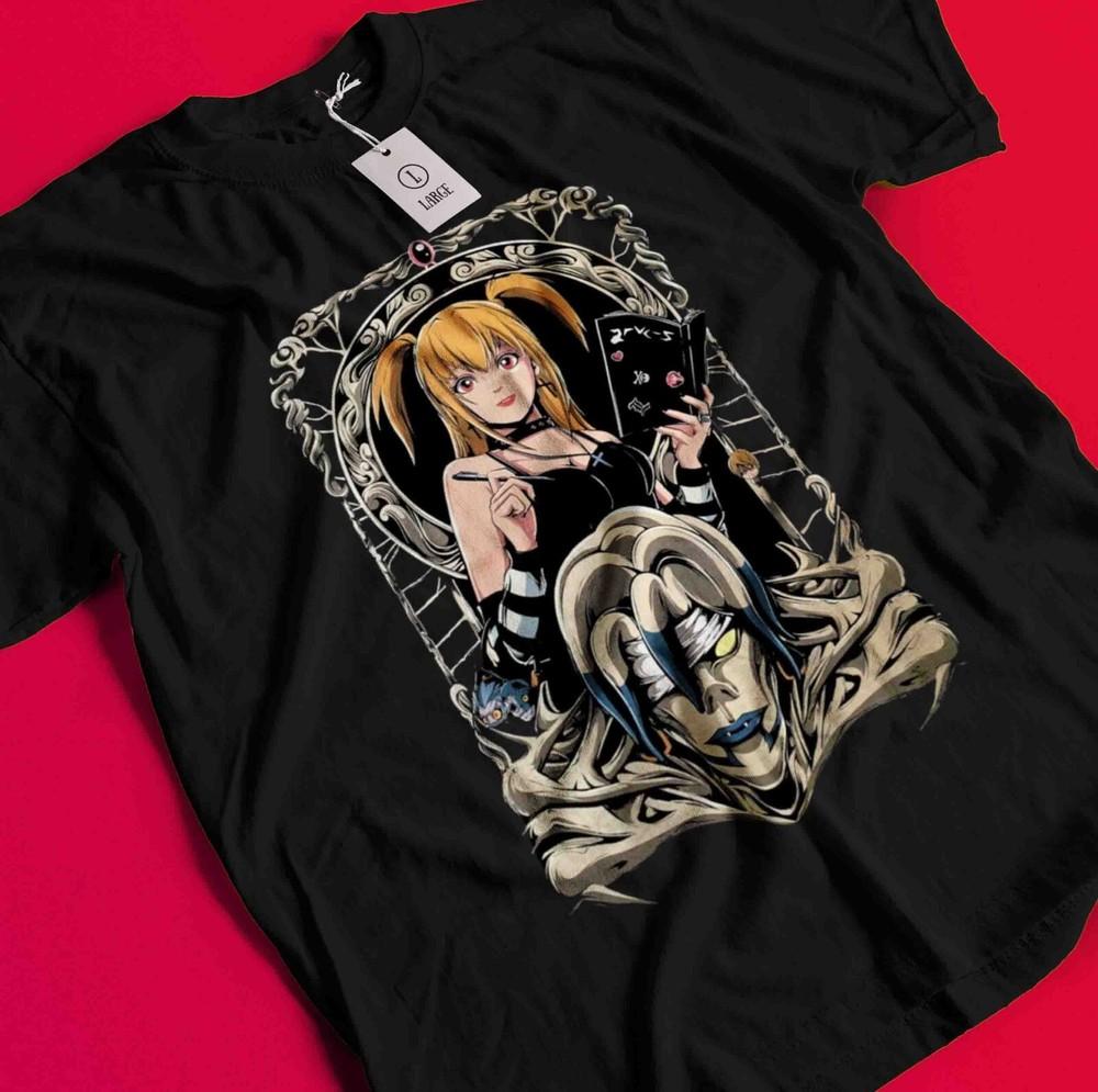 

Death Note Shirt Misa T-Shirt L Kira Tshirt Ryuk Rem Tee Anime Horror Near Naomi BB634 S