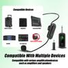 1Set Wireless Headsets Microphones Kit Supporting One Transmitters to Two Receivers for Duet Group Performances