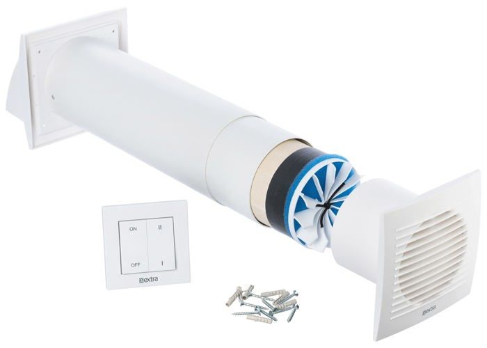 Vmc - accessoire vmc Lirast 125 mm Ventilation Decentralisee pour Habitation Avec Recuperation de Chaleur/Avec Interrupteur