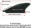 3" Center Fin (Soft Flex) Safety Flex Soft Fin for Longboard, SUP, AirSUP, River Rafting (Black (Screwless))