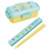 Skater Chopsticks and Chopstick Case Set, Disney Winnie the Pooh Cafe Retro Design, 18cm, Antibacterial, Adult Size, Made In Japan, ABC3AG-A
