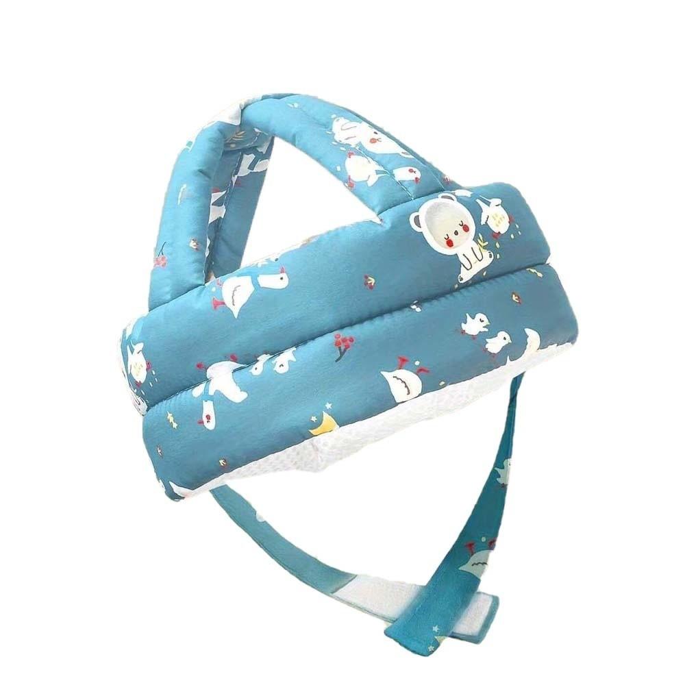 Cartoon Pattern Head Protector Adjustable Strap Infant Cap Safety Helmet  Crawling Practice