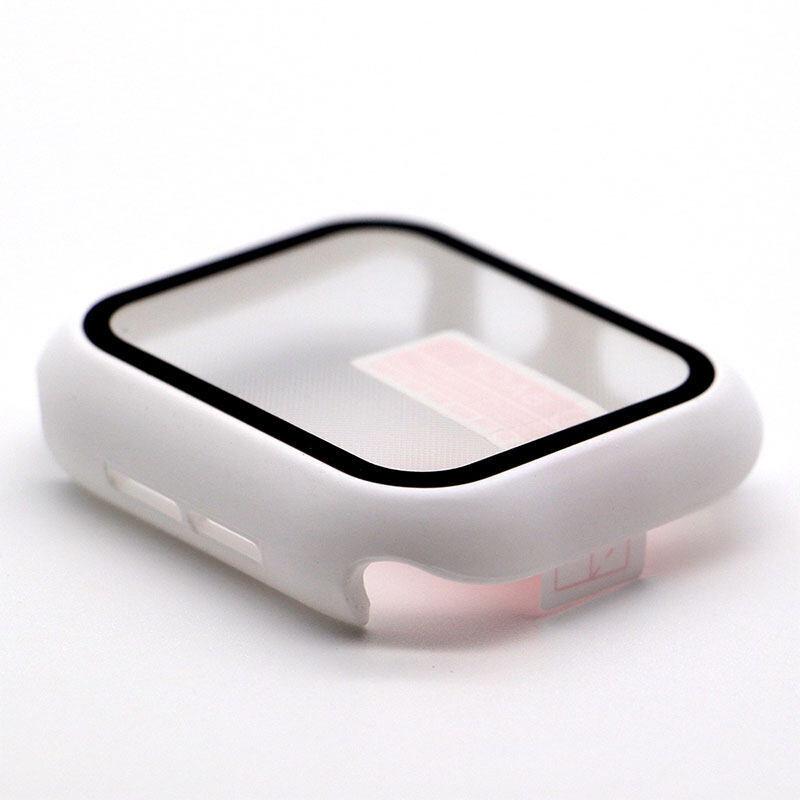 Tempered Glass+Cover PC bumper Screen Protector Case For Apple Watch Series 9 8 7 6 5 4 3 iWatch 45mm 41mm 44mm 40mm 42mm 38mm